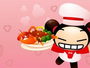 安卓动漫 卡通 pucca 中国娃娃 可爱手机壁纸