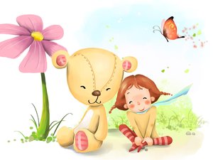 安卓动漫 梦幻童年 童年时光 插画手机壁纸