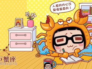 安卓动漫 插画 菜菜 星座 巨蟹座手机壁纸