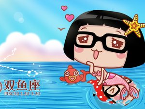 安卓动漫 插画 星座 菜菜 双鱼座手机壁纸