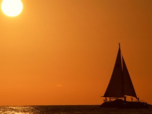 风景 大海 落日 夕阳 落日余晖