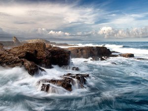 风景 海洋 礁石 海浪