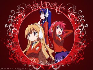 安卓动漫 CG 日本 龙与虎 美少女 性感 红 草泥马手机壁纸