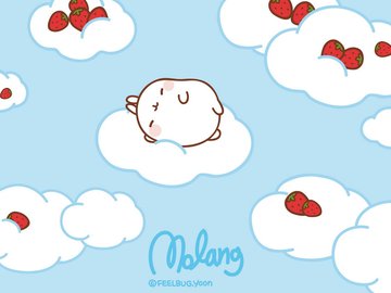 动漫 molang 可爱 手绘