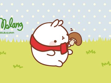 动漫 molang 可爱 手绘