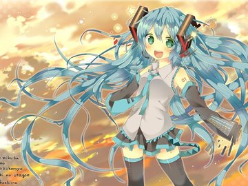 动漫 初音未来 镜音双子 手绘 卡通 少女