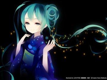 动漫 初音未来 镜音双子 手绘 卡通 少女