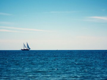 风景 大海 海洋 船 蓝天