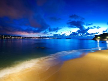 风景 大海 夏天 凤凰 全景 帆船 城市夜景