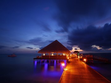 风景 旅游胜地 海边 独家 夜景