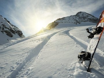 风景 雪景 滑板