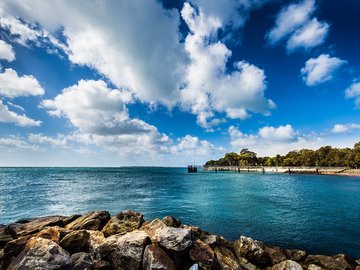 风景 海洋 蓝天 白云