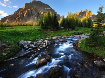 风景 自然 河流 山脉