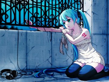 动漫 CG 漫画 初音 美少女 可爱 草泥马