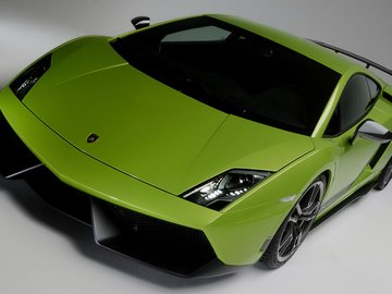 汽车 超跑 绿色 兰博基尼 Gallardo lp570