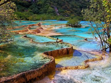 风景 自然风景 九寨沟 五彩池 美丽壮观