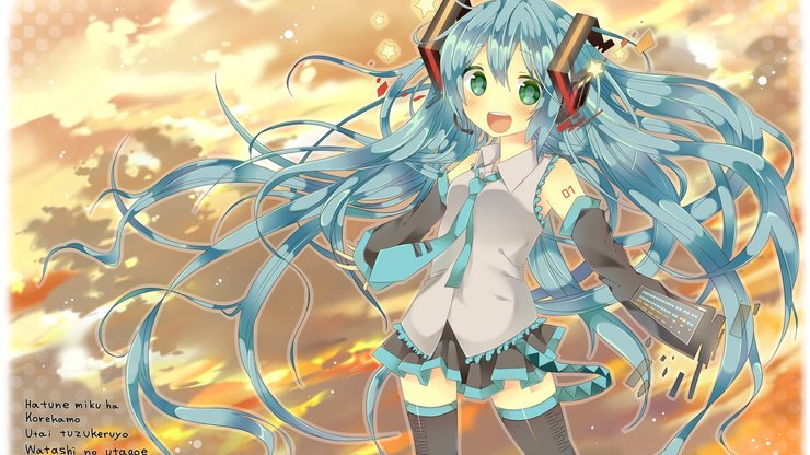 动漫 初音未来 镜音双子 手绘 卡通 少女