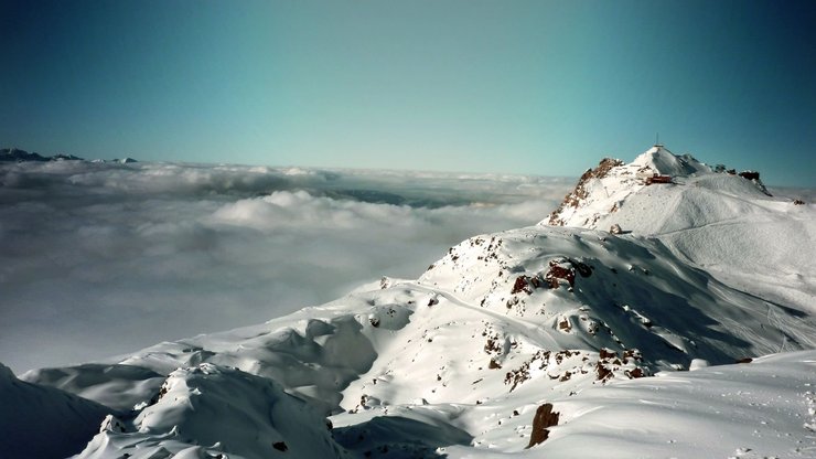 风景 雪山 云海