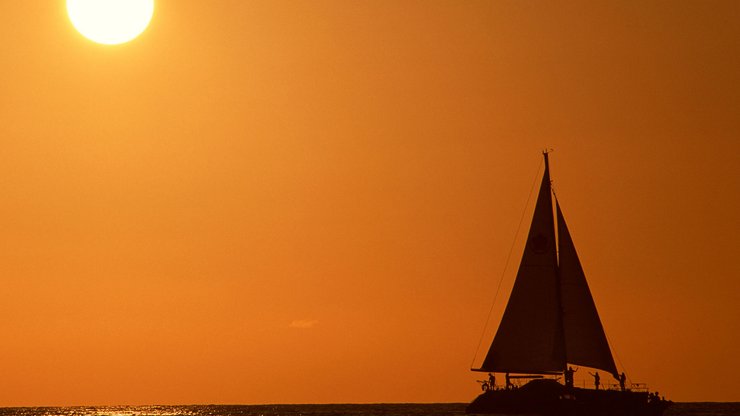 风景 大海 落日 夕阳 落日余晖