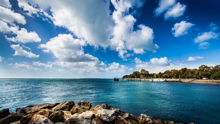 风景 海洋 蓝天 白云