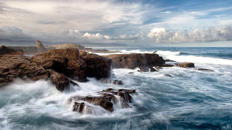 风景 海洋 礁石 海浪