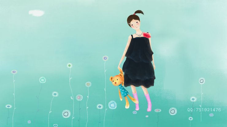 安卓手机动漫 卡通 插画 手绘 可爱 梦里飞插画高清壁纸