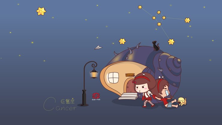 安卓手机动漫 麦拉风 麦拉风星座壁纸 星座壁纸 巨蟹座高清壁纸