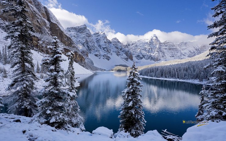 安卓手机风景 雪景 湖泊高清壁纸