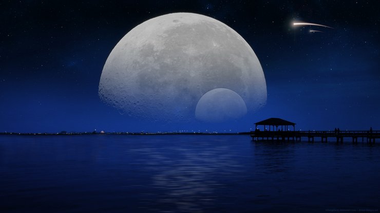 安卓手机炫酷 星空 宇宙 月亮高清壁纸