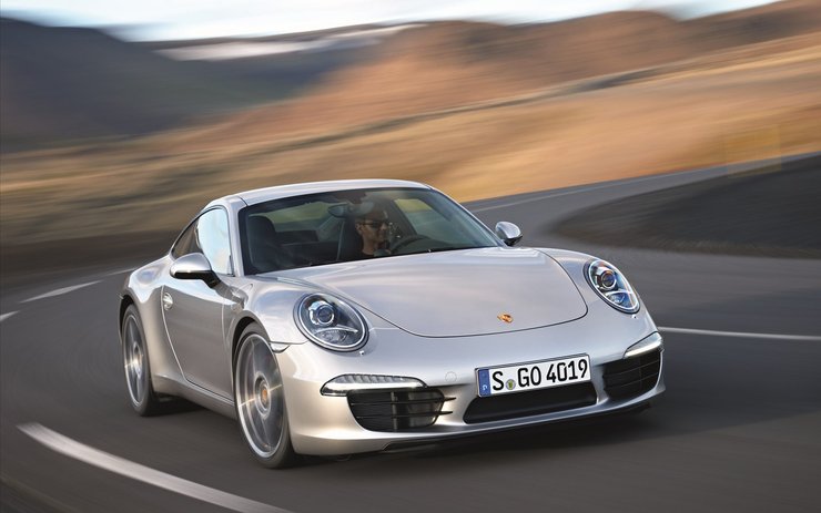 安卓手机汽车 超跑 银色 保时捷911 Carrera S高清壁纸