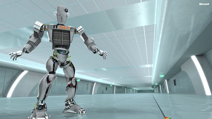 安卓手机Windows Server 机器人 广告 微软 创意高清壁纸