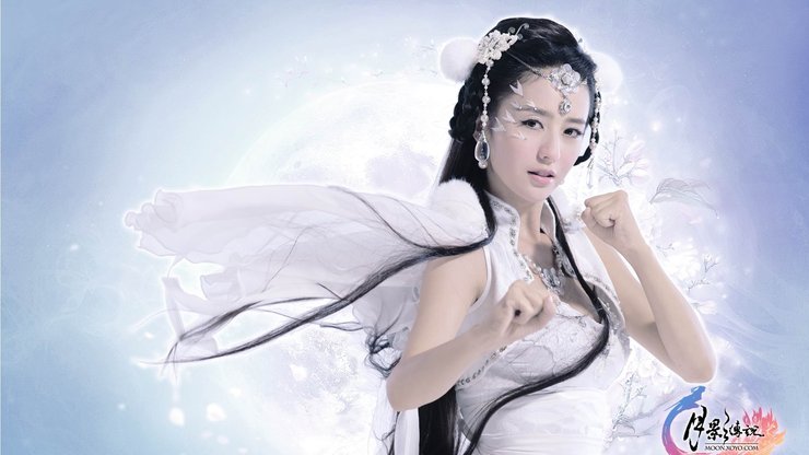 安卓手机佟丽娅 月影传说 游戏 美女 明星 模特 宽屏高清壁纸