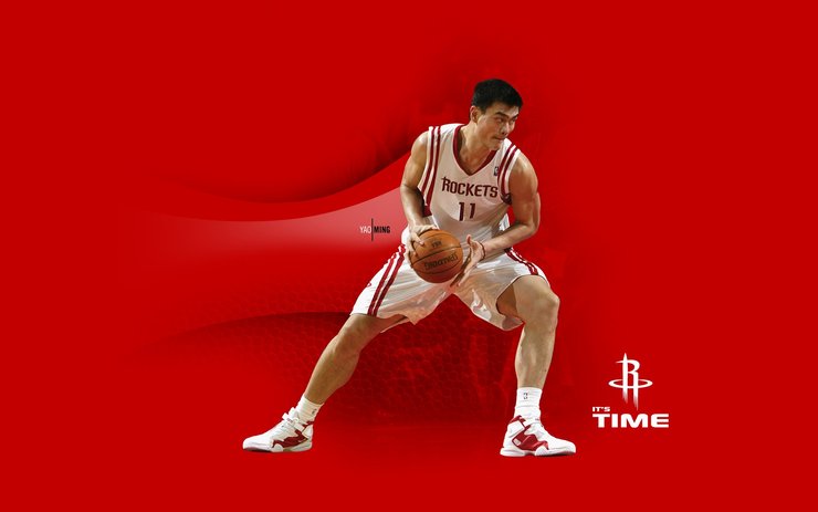 安卓手机体育 篮球 NBA  休斯顿 火箭队 姚明高清壁纸