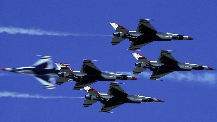 安卓手机USAF Thunderbirds 军事 战机 飞机高清壁纸