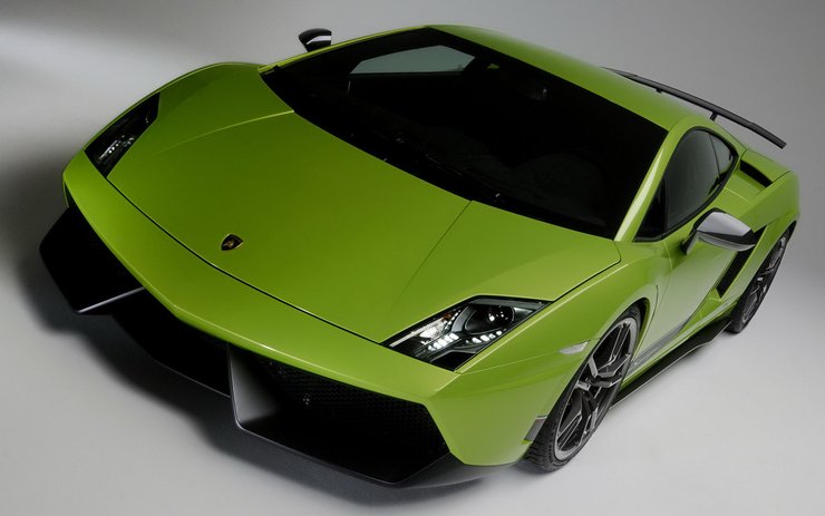 安卓汽车 超跑 绿色 兰博基尼 gallardo lp570手机壁纸