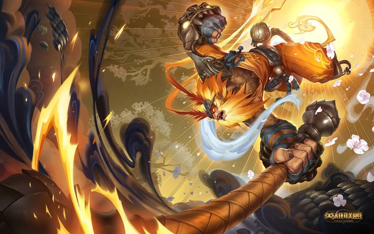 安卓手机lol 英雄联盟 游戏 齐天大圣 孙悟空 猴子高清壁纸