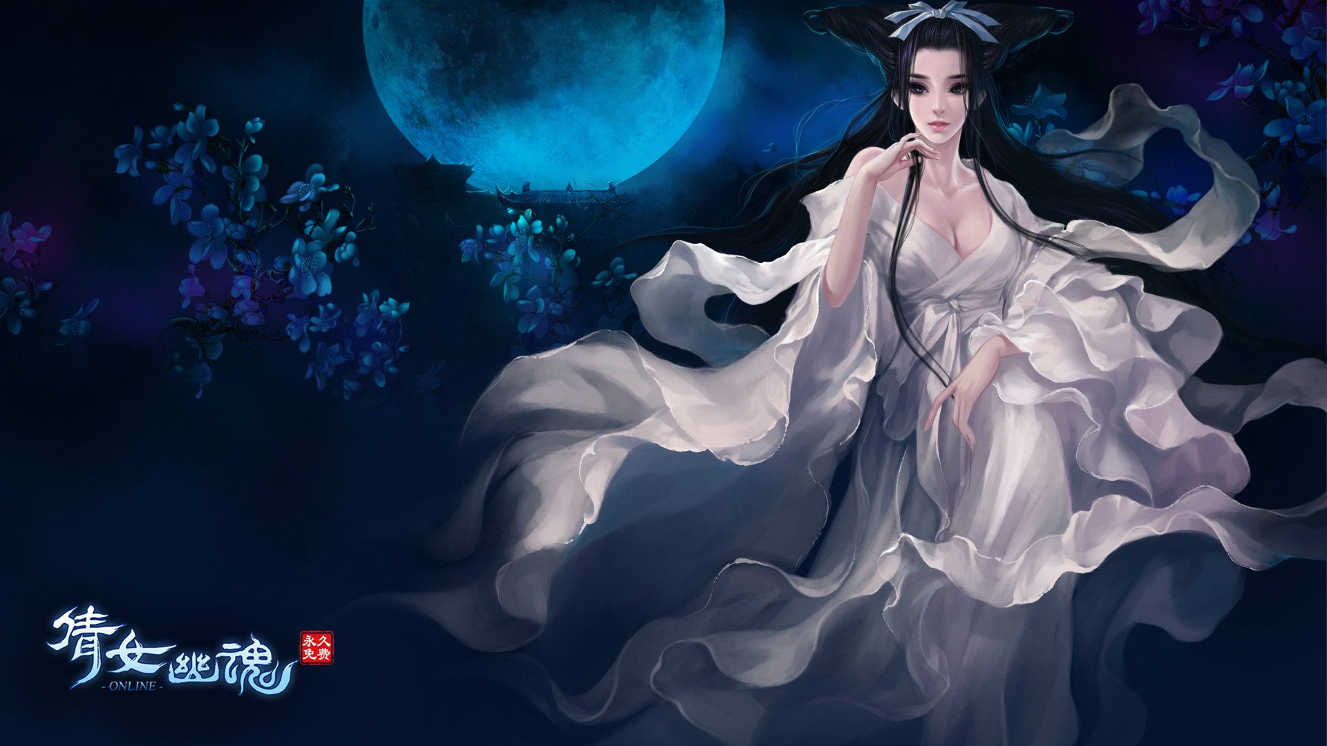 android安卓游戏 插画 手绘 倩女幽魂高清手机壁纸