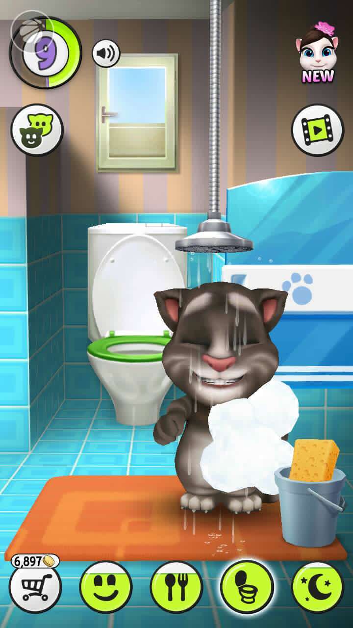 汤姆爱洗澡