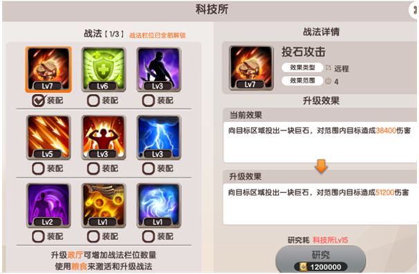 【进击吧!三国】科技所及战法玩法介绍