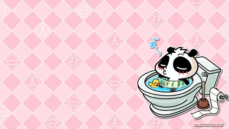 安卓动漫 卡通 插画 可爱 nonopanda 洗澡 林无知手机壁纸