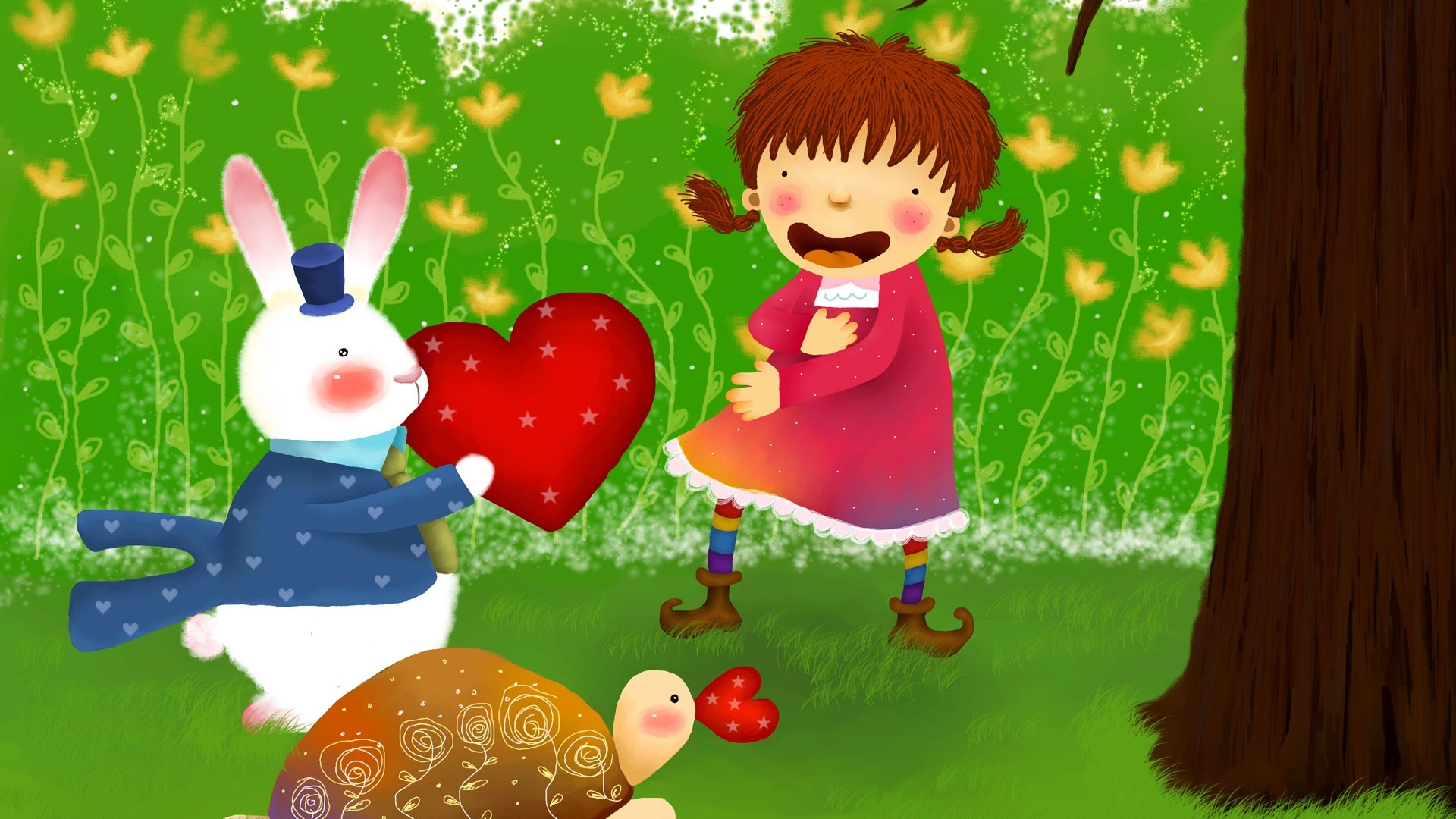 安卓(android)动漫 手绘 温馨 卡通 可爱童年高清手机壁纸免费下载